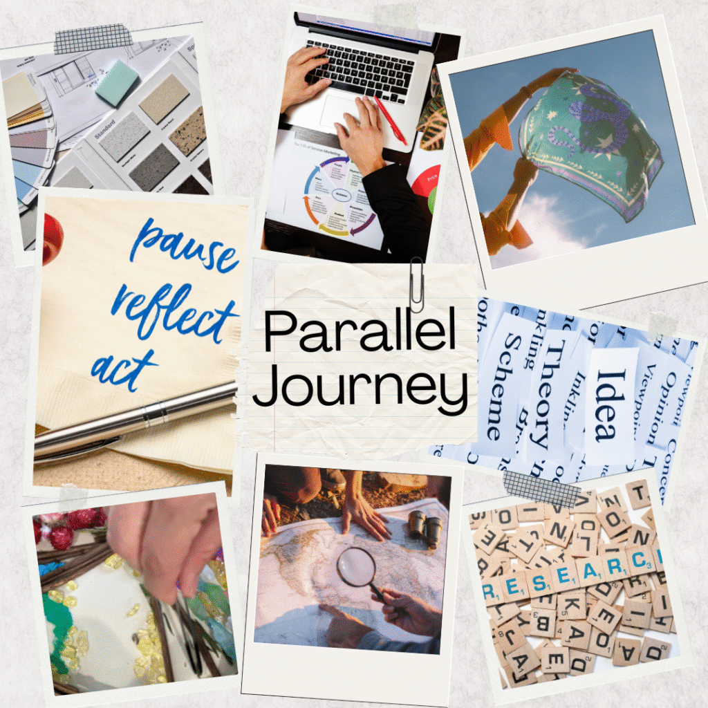 Educators engage in a revisting journey with young children by embracing their parallel journeys of learning